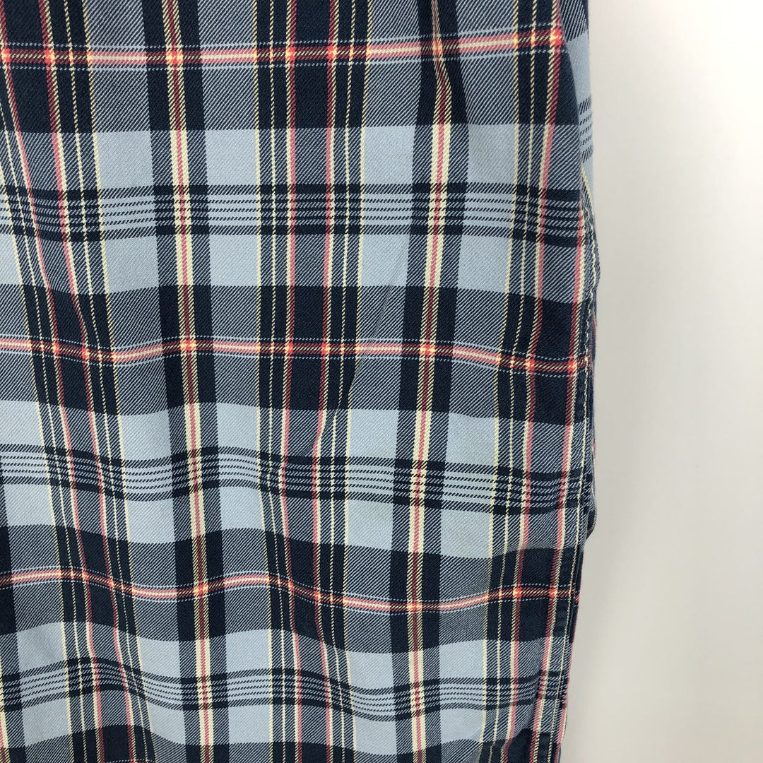 90s~00'S LLBean Long Sleeve Flannel Check Shirt, Men's Size L cotton blue type Vintage Second Hand