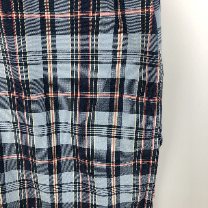 90s~00'S LLBean Long Sleeve Flannel Check Shirt, Men's Size L cotton blue type Vintage Second Hand