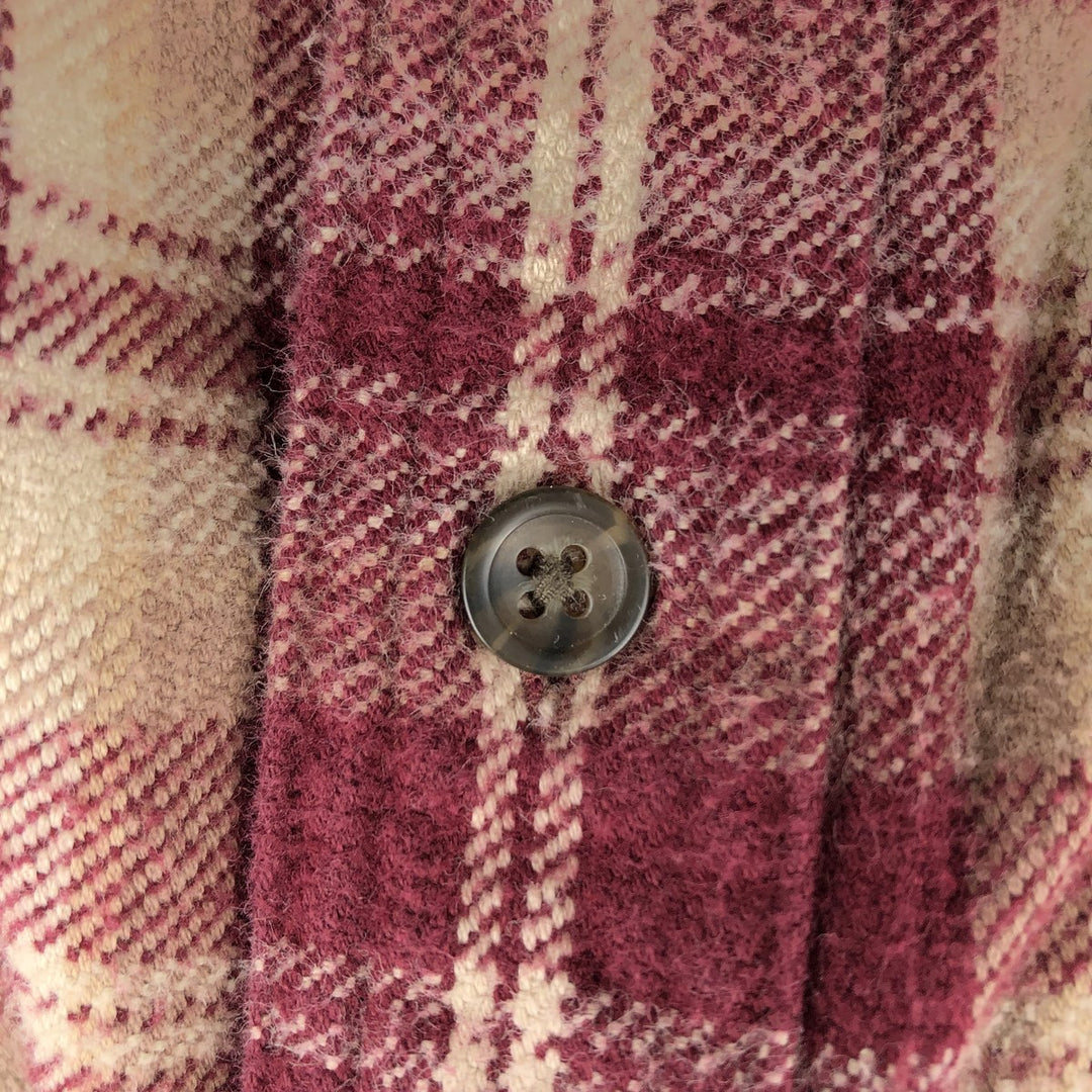 St. John's Bay Long Sleeve Flannel Check Shirt, Men's XL cotton Purple type red-purple Vintage Second Hand