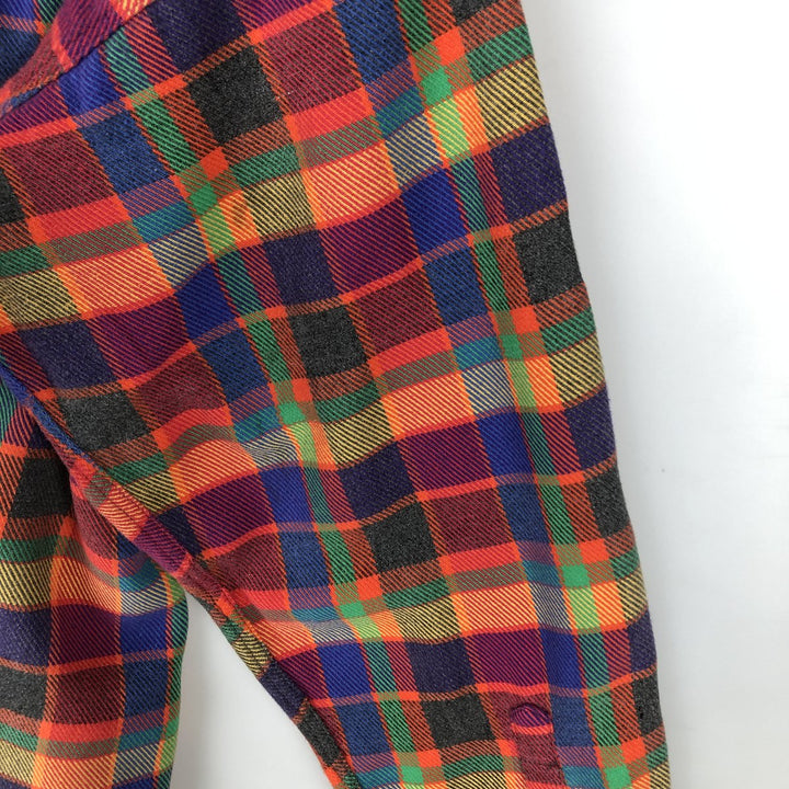 90'S GAP (Old GAP) Long-Sleeve Button-Down Flannel Check Shirt, Men's Size XL (Equivalent), Vintage cotton red type Vintage Second Hand