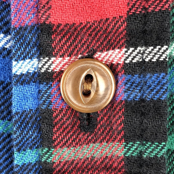 Ralph Lauren POLO by Ralph Lauren Check Pattern Long-Sleeve Light Flannel Shirt, Women's Size XL (approx.) cotton blue type Vintage Second Hand
