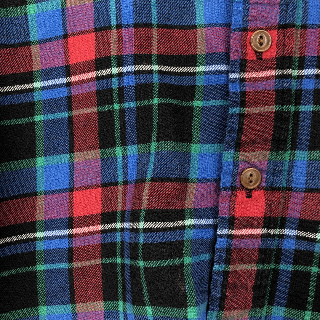 Ralph Lauren POLO by Ralph Lauren Check Pattern Long-Sleeve Light Flannel Shirt, Women's Size XL (approx.) cotton blue type Vintage Second Hand