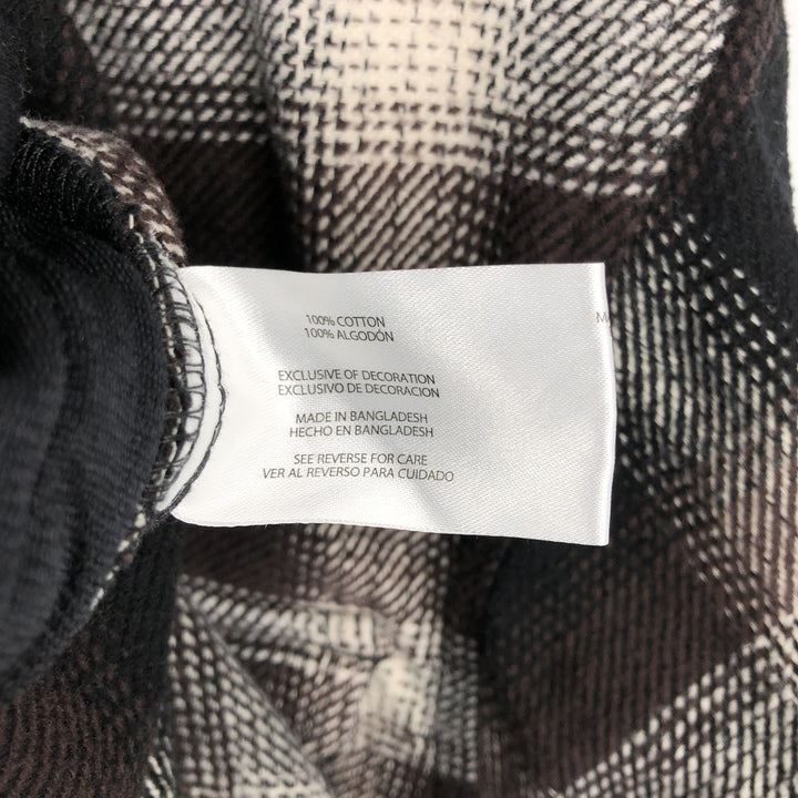 ORVIS Long Sleeve Heavy Flannel Check Shirt, Men's Size L cotton brown type Vintage Second Hand