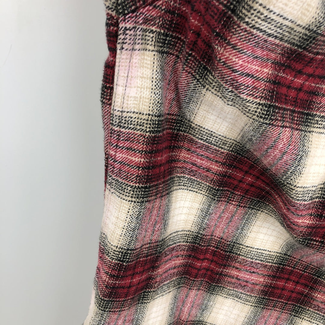 FIELD and STREAM Ombre Check Long Sleeve Heavy Flannel Check Shirt, Men's Size L unclear red type Vintage Second Hand