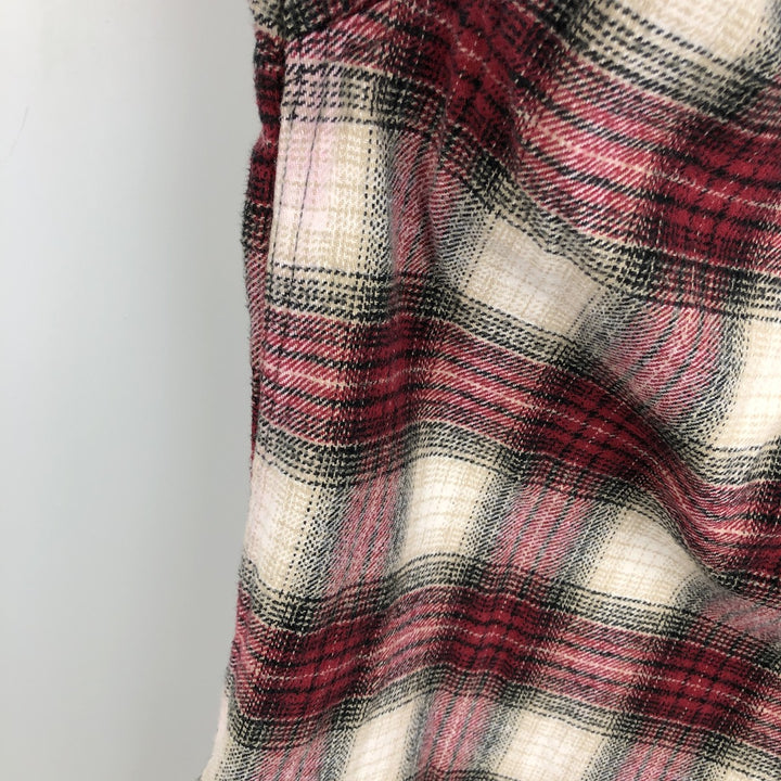 FIELD and STREAM Ombre Check Long Sleeve Heavy Flannel Check Shirt, Men's Size L unclear red type Vintage Second Hand