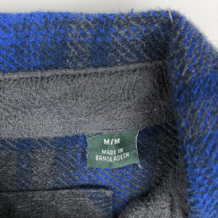 ORVIS Long Sleeve Heavy Flannel Check Shirt, Men's Size M cotton blue type Vintage Second Hand