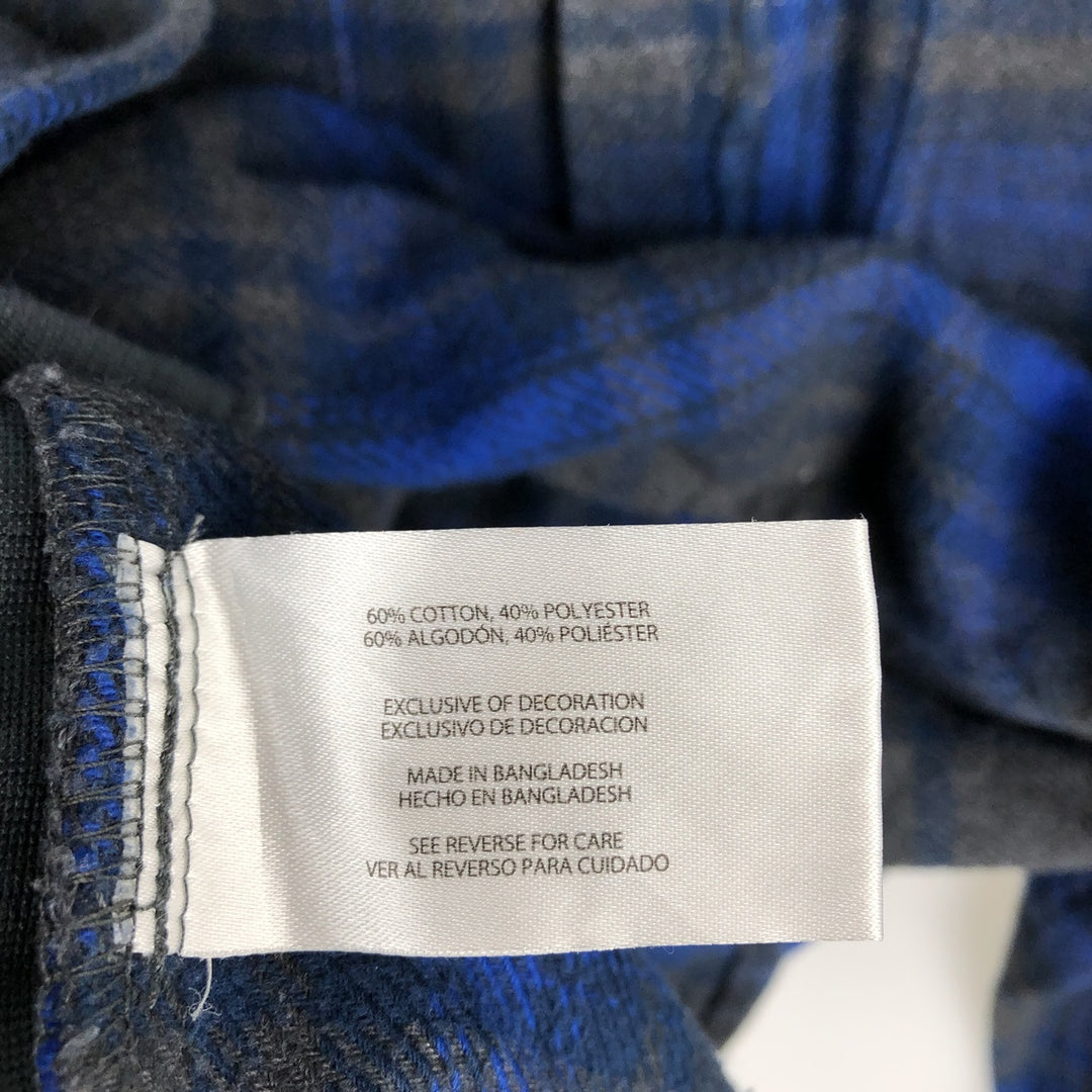 ORVIS Long Sleeve Heavy Flannel Check Shirt, Men's Size M cotton blue type Vintage Second Hand