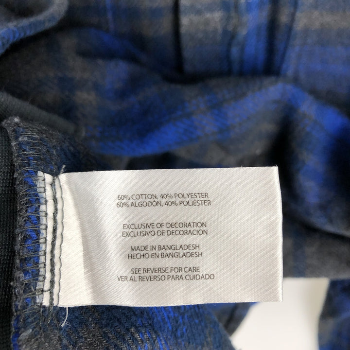 ORVIS Long Sleeve Heavy Flannel Check Shirt, Men's Size M cotton blue type Vintage Second Hand