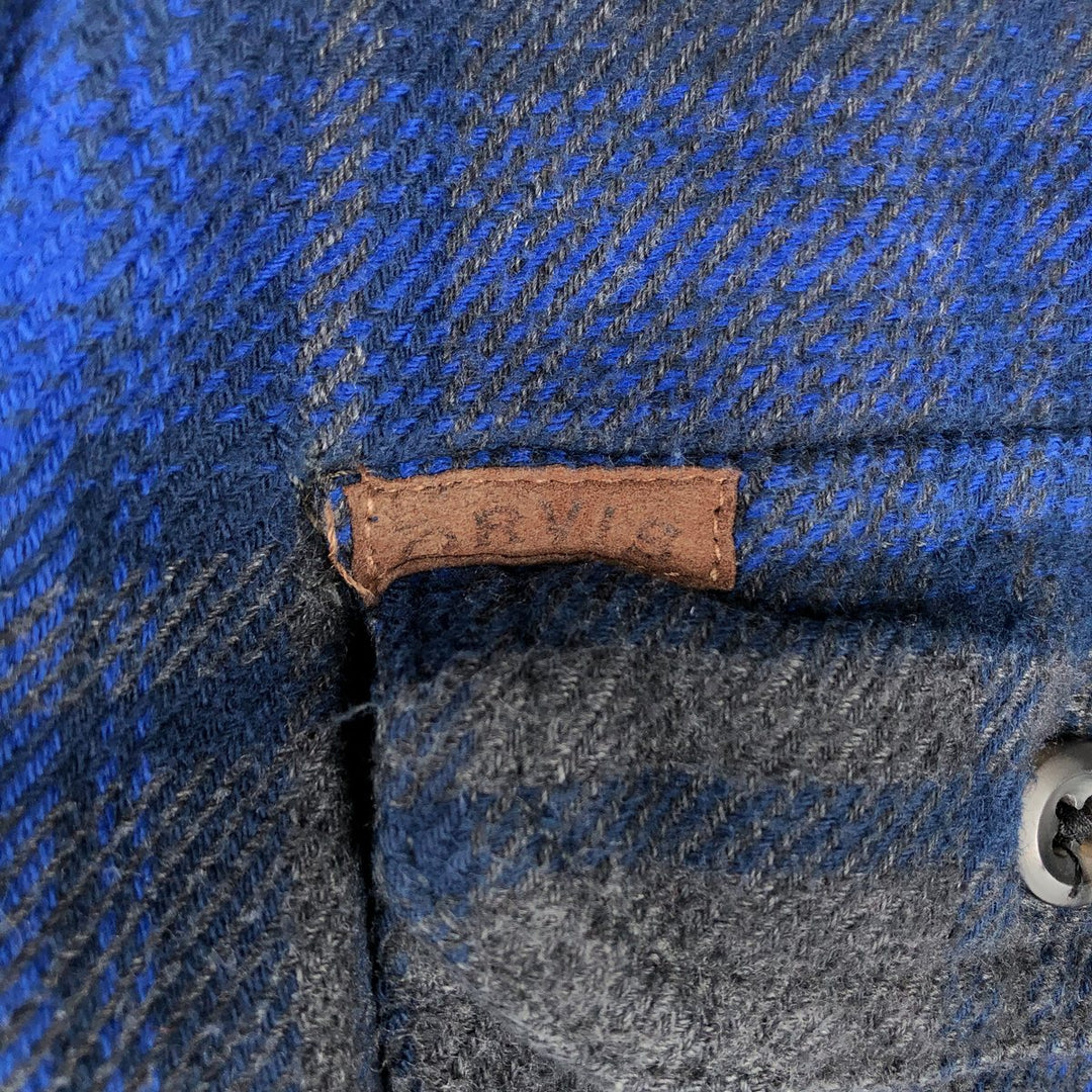 ORVIS Long Sleeve Heavy Flannel Check Shirt, Men's Size M cotton blue type Vintage Second Hand