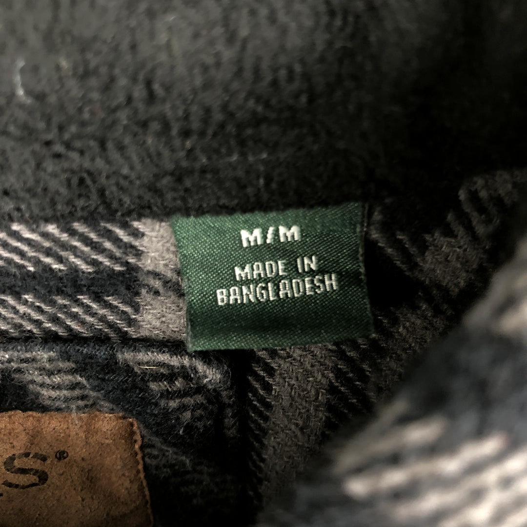 ORVIS Long Sleeve Heavy Flannel Check Shirt, Men's Size M cotton gray type Vintage Second Hand