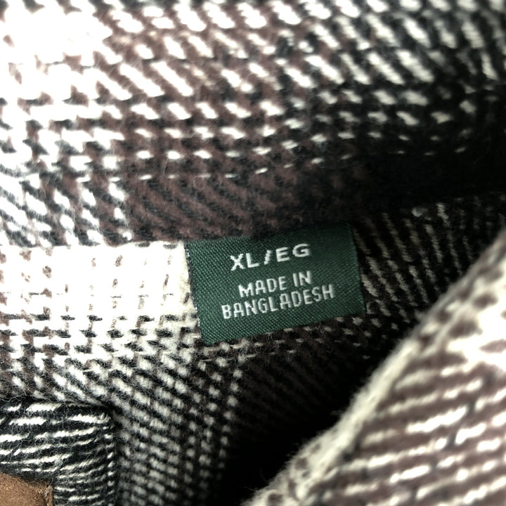 ORVIS Ombre Check Long Sleeve Heavy Flannel Check Shirt, Men's XL cotton brown type Vintage Second Hand