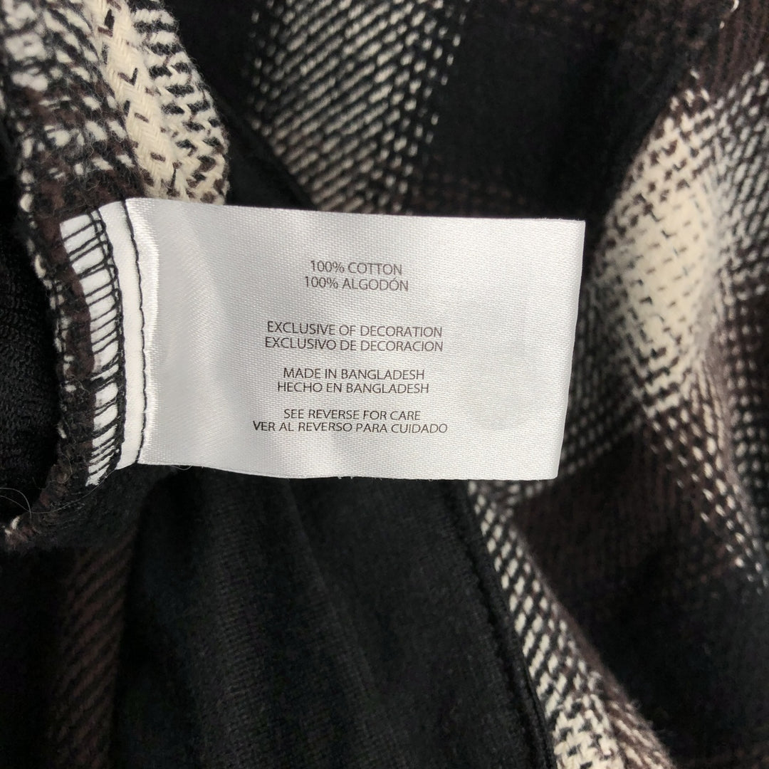 ORVIS Ombre Check Long Sleeve Heavy Flannel Check Shirt, Men's XL cotton brown type Vintage Second Hand