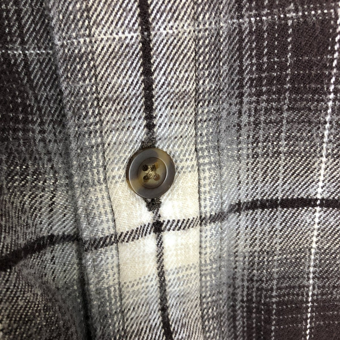 Carhartt Relaxed Fit Ombre Check Long Sleeve Button-Down Flannel Check Shirt, Men's Size L (approx.) cotton brown type Vintage Second Hand