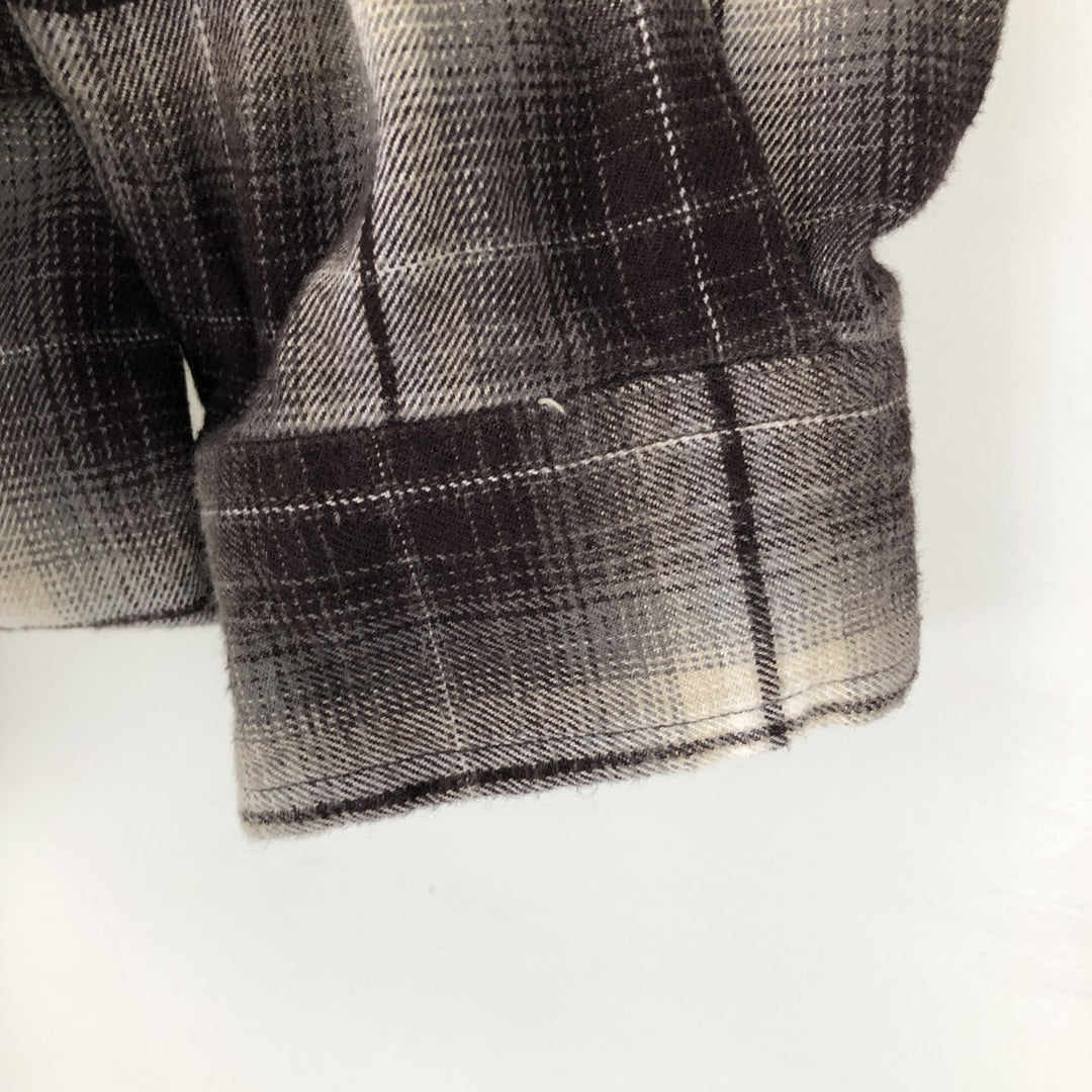 Carhartt Relaxed Fit Ombre Check Long Sleeve Button-Down Flannel Check Shirt, Men's Size L (approx.) cotton brown type Vintage Second Hand