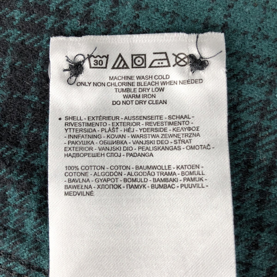 Dickies Ombre Check Long Sleeve Flannel Check Shirt, Men's Size XL cotton green type Vintage Second Hand