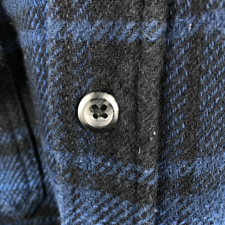 ORVIS Long Sleeve Heavy Flannel Check Shirt, Men's Size L cotton blue type Vintage Second Hand