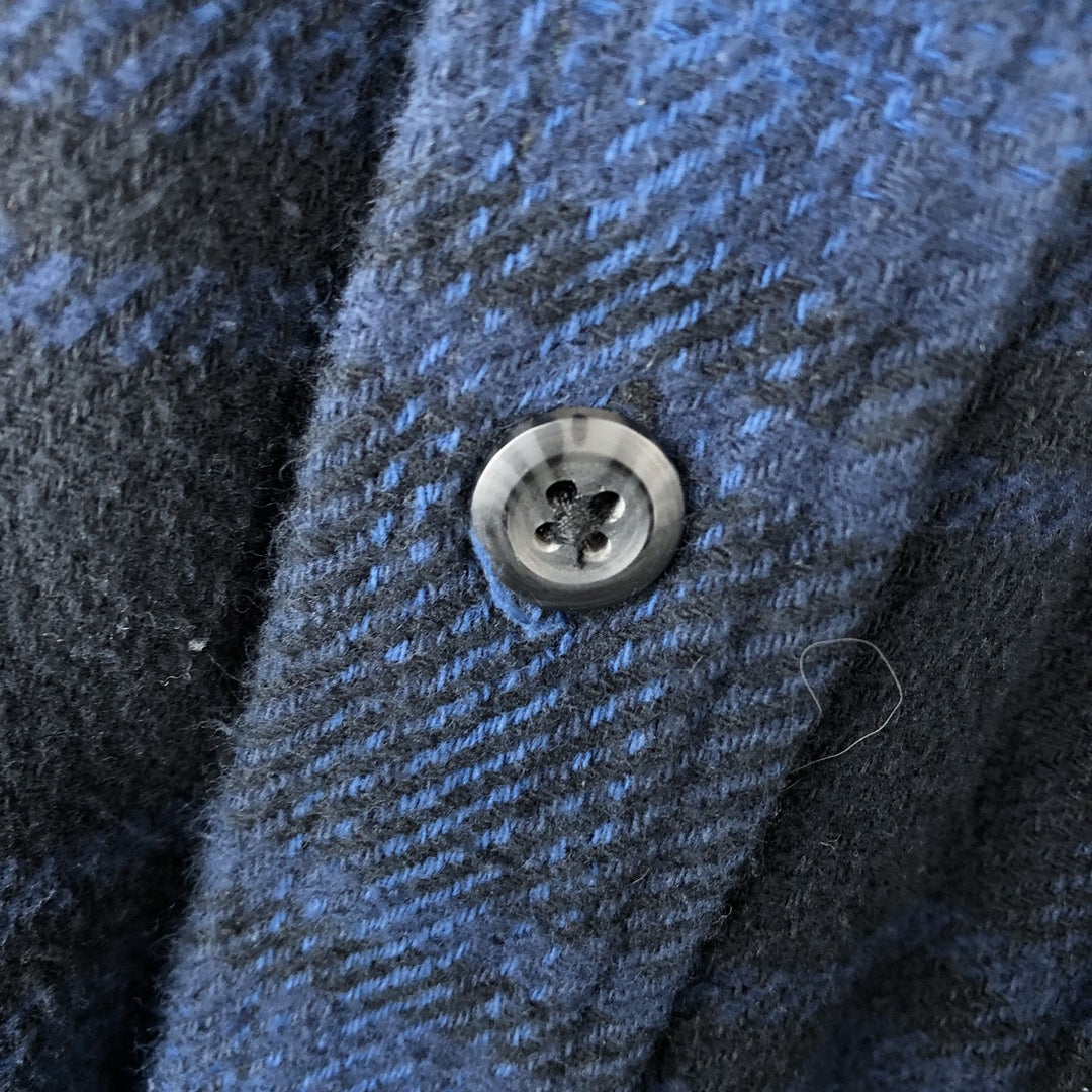 ORVIS Long Sleeve Flannel Check Shirt, Men's XL Size cotton black type Vintage Second Hand