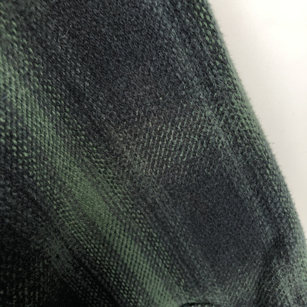 2000'S FIELDandSTREAM Long-Sleeve Flannel Check Shirt, Men's Size L (approx.) cotton Green type dark green Vintage Second Hand