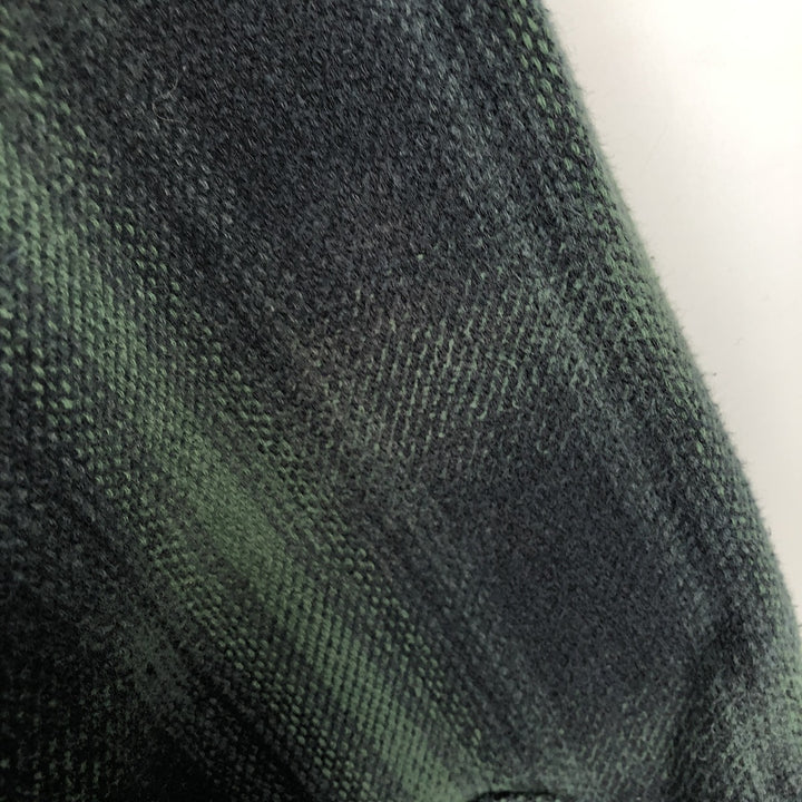 2000'S FIELDandSTREAM Long-Sleeve Flannel Check Shirt, Men's Size L (approx.) cotton Green type dark green Vintage Second Hand