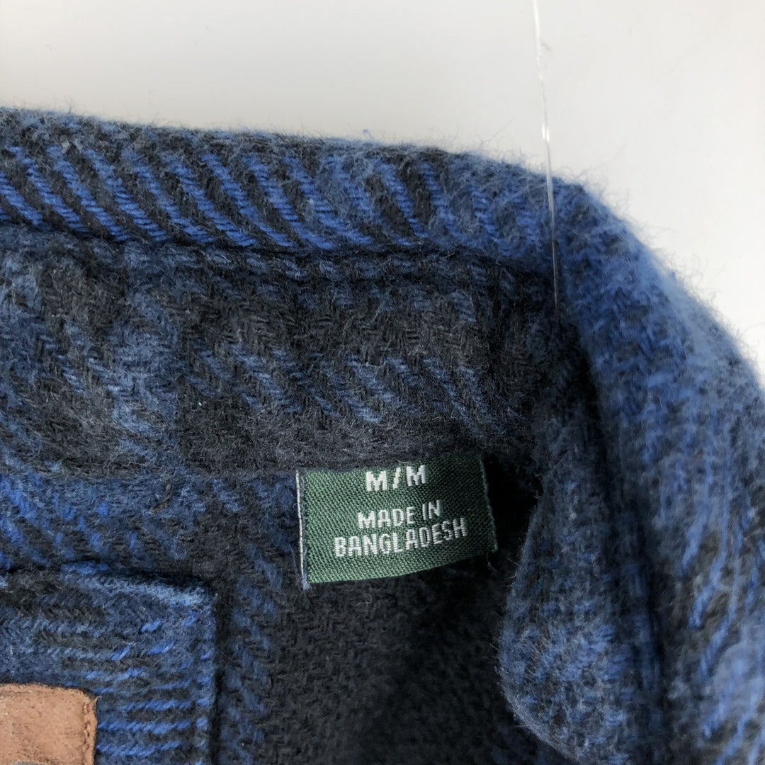 ORVIS Long Sleeve Heavy Flannel Check Shirt, Men's Size M cotton blue type Vintage Second Hand