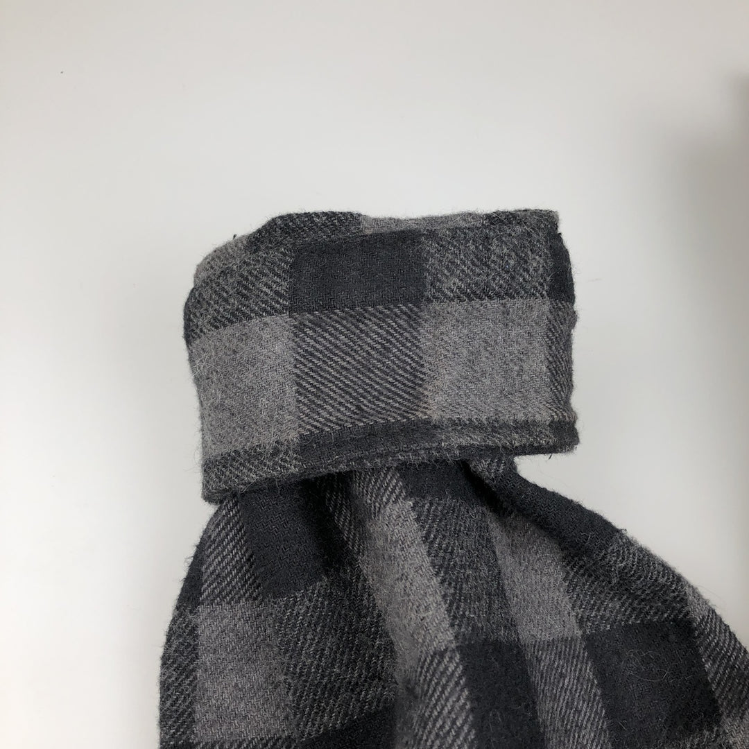 FIELD and STREAM Buffalo Check Long Sleeve Heavy Flannel Check Shirt, Men's Size XL cotton black type Vintage Second Hand