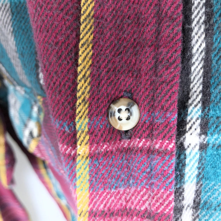 FIELD and STREAM Long Sleeve Heavy Flannel Check Shirt, Men's Size L cotton red type Vintage Second Hand