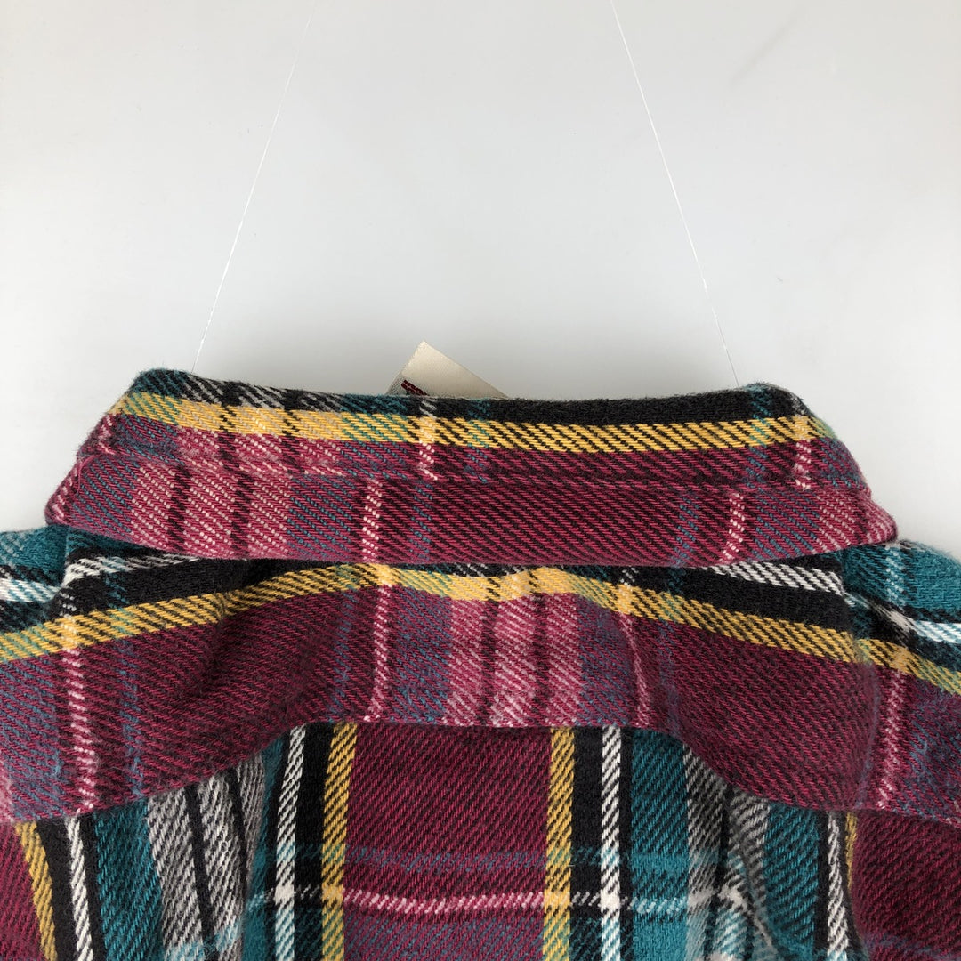 FIELD and STREAM Long Sleeve Heavy Flannel Check Shirt, Men's Size L cotton red type Vintage Second Hand