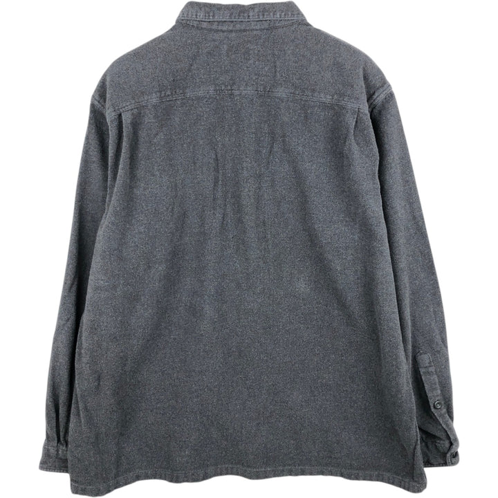 Patagonia Organic Cotton 53947FA17 Advertising Long-Sleeve Flannel Shirt, Boxy Fit, Men's XL Equivalent Organic cotton gray type Vintage Second Hand