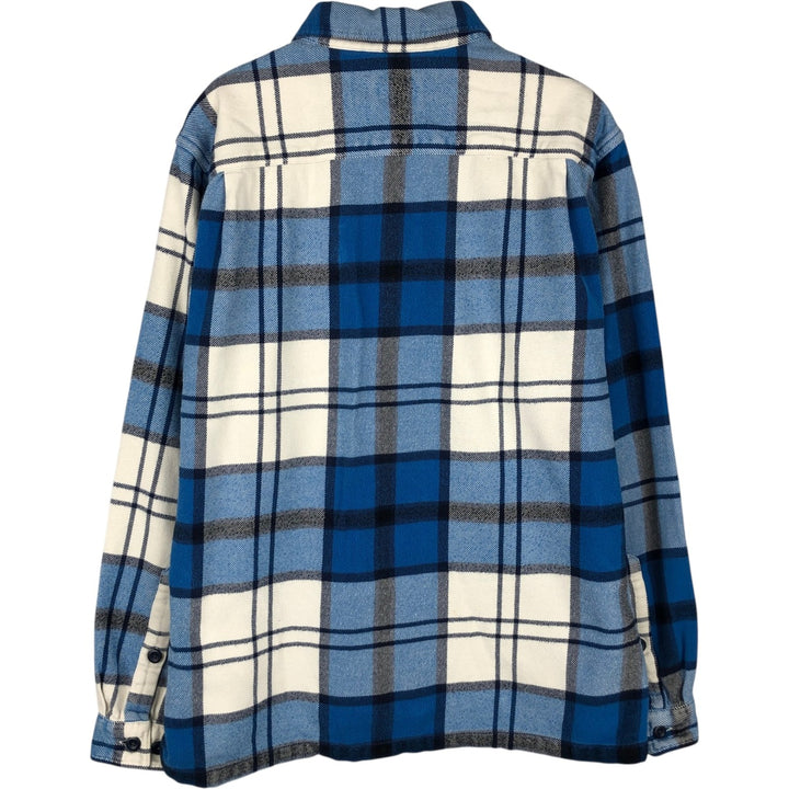Patagonia Organic Cotton 53947FA16 Long-Sleeve Flannel Check Shirt, Boxy Shirt, Men's Size M Organic cotton blue type Vintage Second Hand