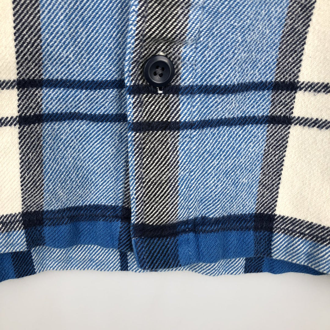 Patagonia Organic Cotton 53947FA16 Long-Sleeve Flannel Check Shirt, Boxy Shirt, Men's Size M Organic cotton blue type Vintage Second Hand