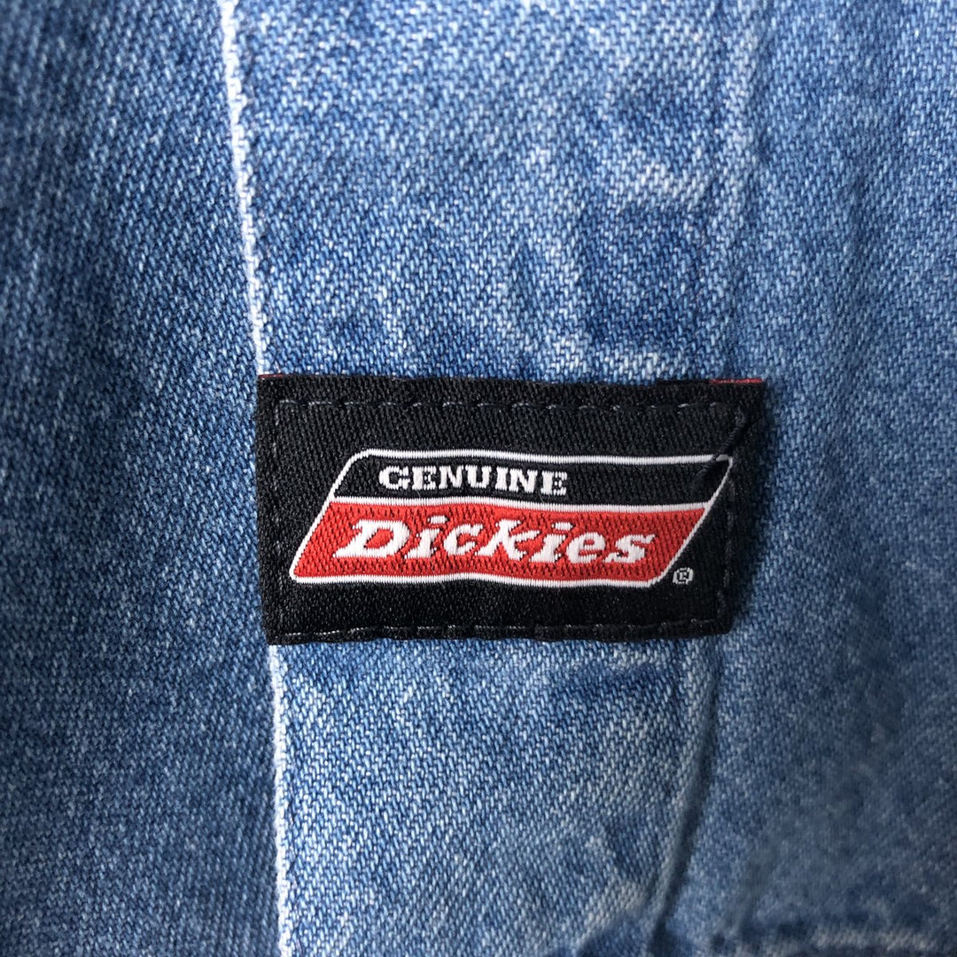 Dickies Long Sleeve Button Down Denim Shirt Men's XL cotton Blue type light blue Vintage Second Hand
