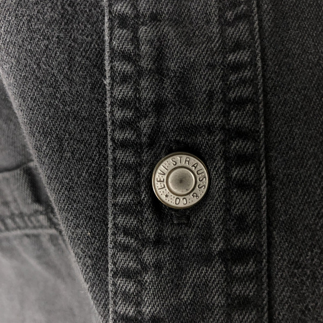 Vintage 90s-00'S Levi's Red Tab Long Sleeve Black Denim Shirt, Men's Size XL cotton black type Vintage Second Hand