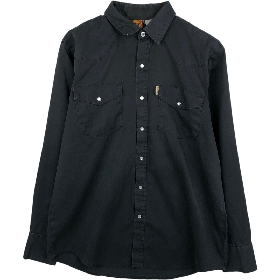 KODIAK Long-Sleeve Western Shirt, Men's Size L (approx.) unclear black type Vintage Second Hand