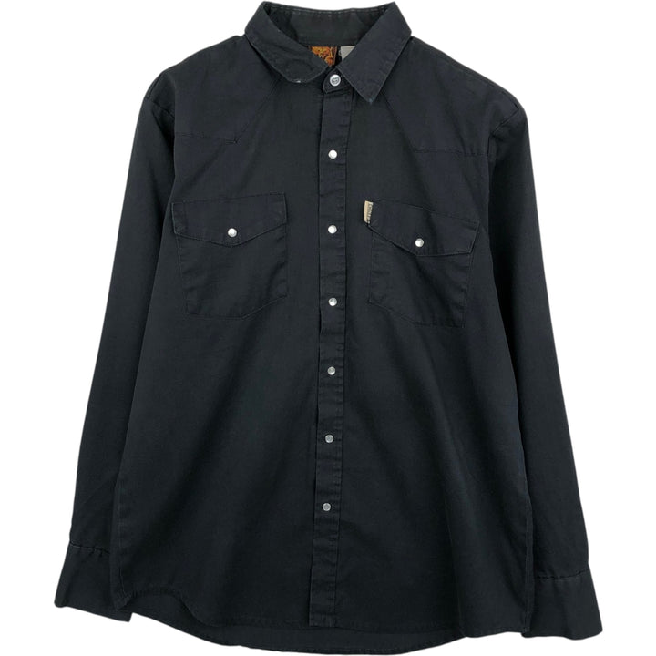 KODIAK Long-Sleeve Western Shirt, Men's Size L (approx.) unclear black type Vintage Second Hand