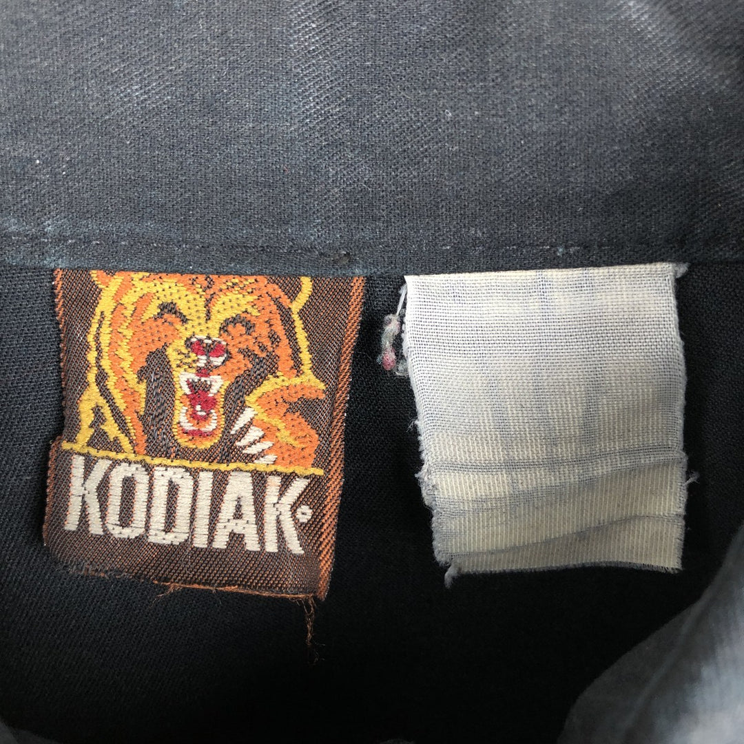 KODIAK Long-Sleeve Western Shirt, Men's Size L (approx.) unclear black type Vintage Second Hand