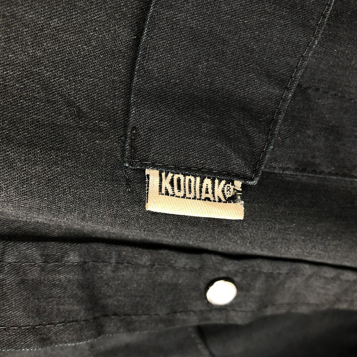 KODIAK Long-Sleeve Western Shirt, Men's Size L (approx.) unclear black type Vintage Second Hand