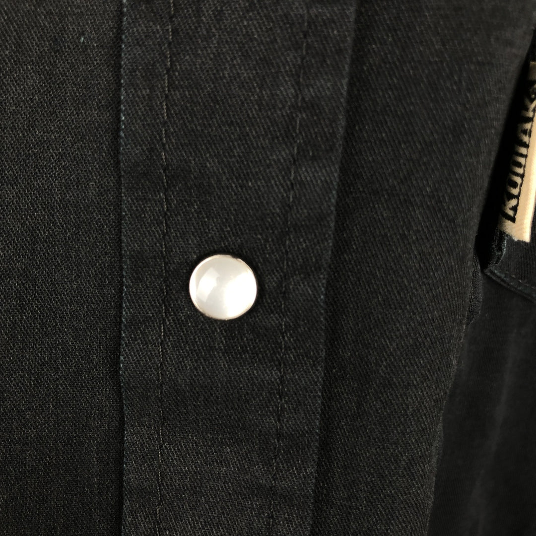 KODIAK Long-Sleeve Western Shirt, Men's Size L (approx.) unclear black type Vintage Second Hand