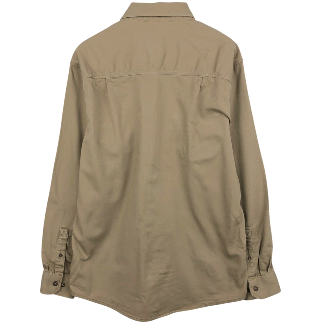 Carhartt FR Series Long Sleeve Button-Down Work Shirt, Men's Size Medium cotton Beige type Vintage Second Hand