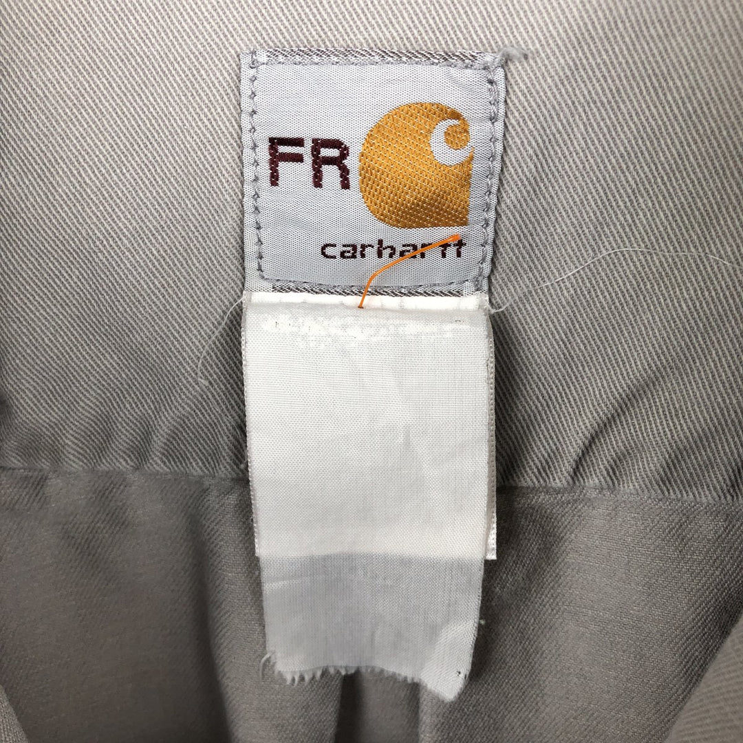 Carhartt FR Series Long-Sleeve Button-Down Work Shirt, Men's Size XXL (approx.) unclear gray type Vintage Second Hand