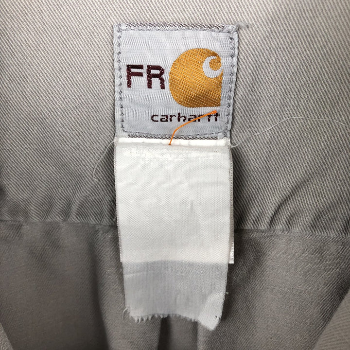Carhartt FR Series Long-Sleeve Button-Down Work Shirt, Men's Size XXL (approx.) unclear gray type Vintage Second Hand