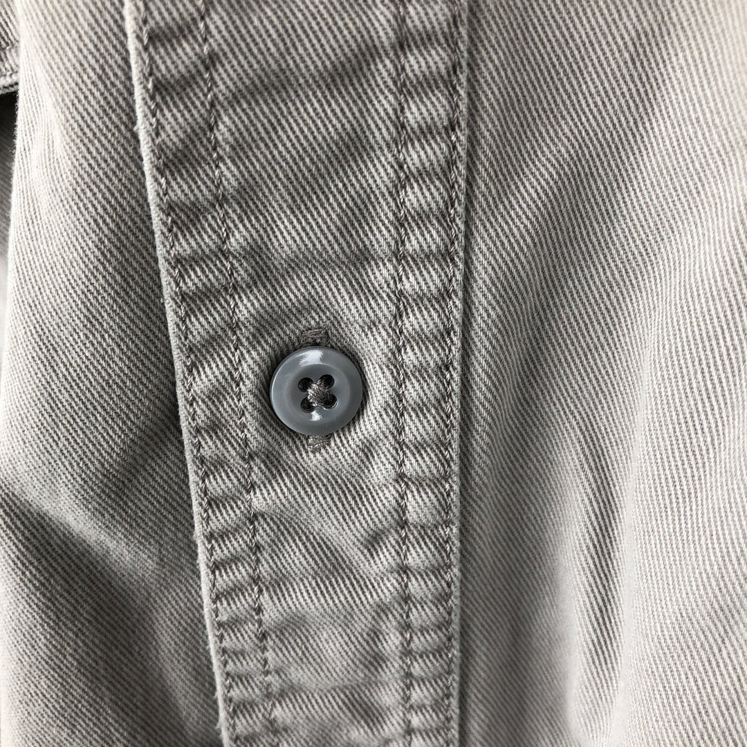 Carhartt FR Series Long-Sleeve Button-Down Work Shirt, Men's Size XXL (approx.) unclear gray type Vintage Second Hand
