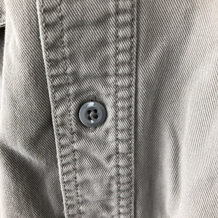 Carhartt FR Series Long-Sleeve Button-Down Work Shirt, Men's Size XXL (approx.) unclear gray type Vintage Second Hand