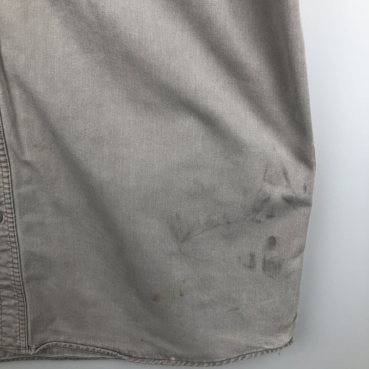 Carhartt FR Series Long-Sleeve Button-Down Work Shirt, Men's Size XXL (approx.) unclear gray type Vintage Second Hand