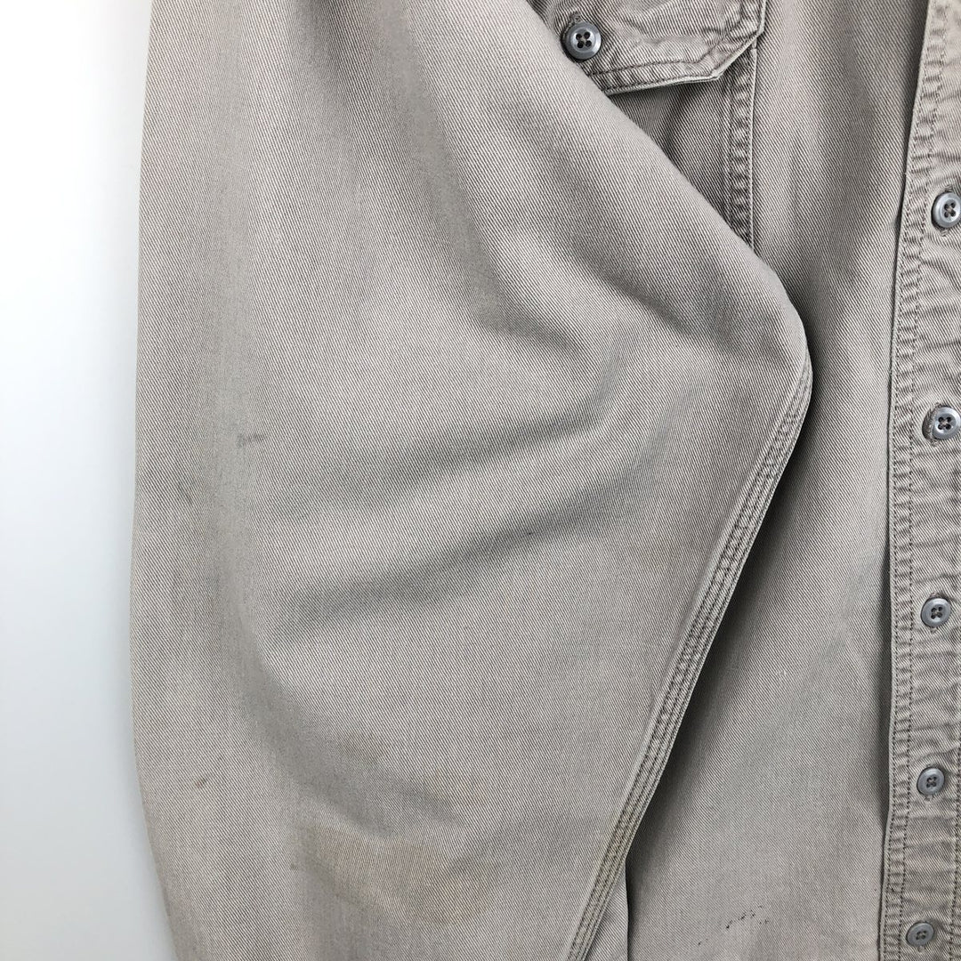 Carhartt FR Series Long-Sleeve Button-Down Work Shirt, Men's Size XXL (approx.) unclear gray type Vintage Second Hand