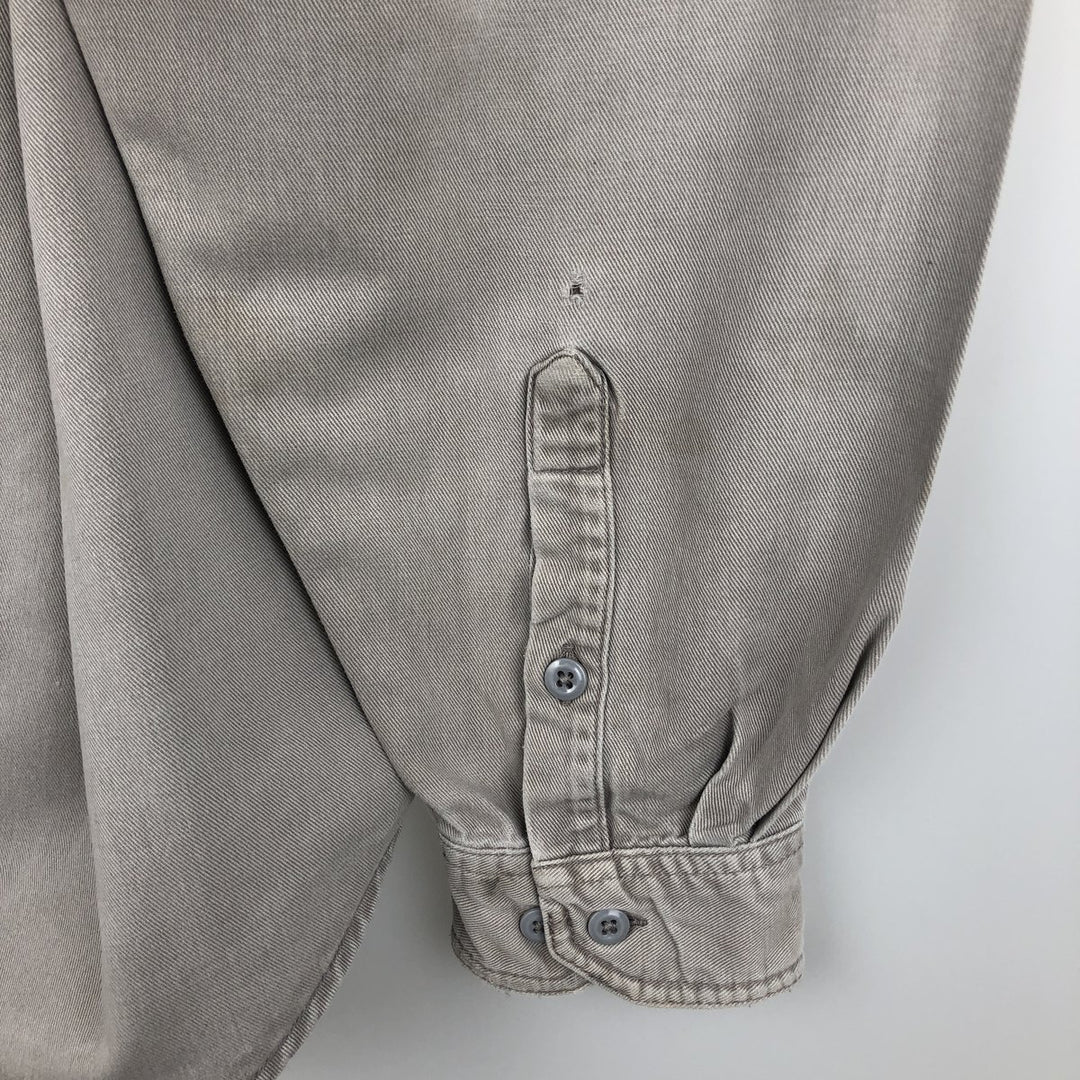Carhartt FR Series Long-Sleeve Button-Down Work Shirt, Men's Size XXL (approx.) unclear gray type Vintage Second Hand