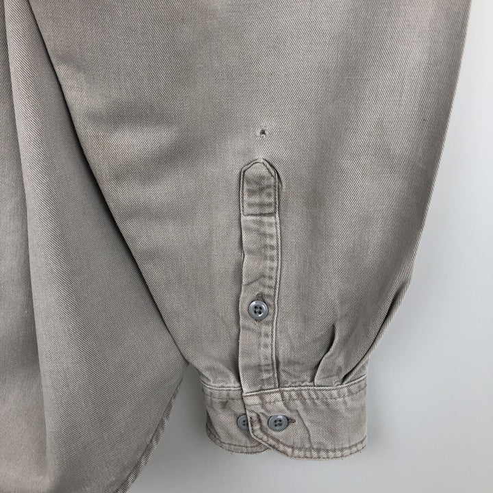 Carhartt FR Series Long-Sleeve Button-Down Work Shirt, Men's Size XXL (approx.) unclear gray type Vintage Second Hand