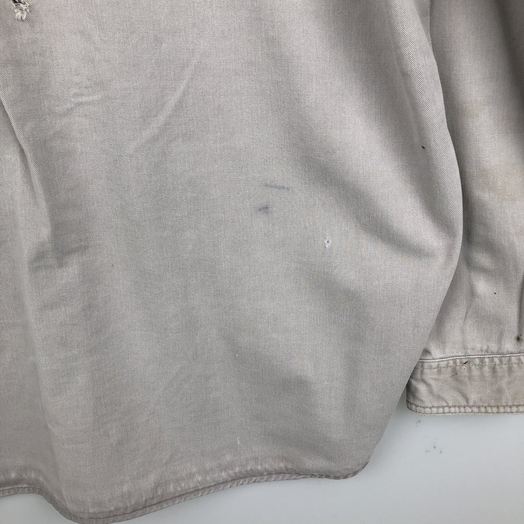 Carhartt FR Series Long-Sleeve Button-Down Work Shirt, Men's Size XXL (approx.) unclear gray type Vintage Second Hand