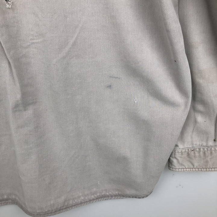 Carhartt FR Series Long-Sleeve Button-Down Work Shirt, Men's Size XXL (approx.) unclear gray type Vintage Second Hand