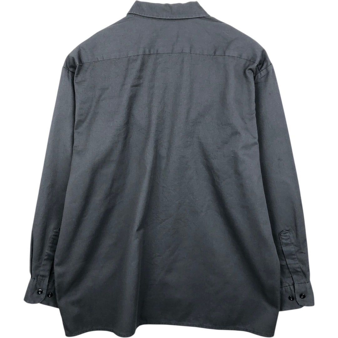 Dickies Long Sleeve Work Shirt, Men's XL Size polyester gray type Vintage Second Hand