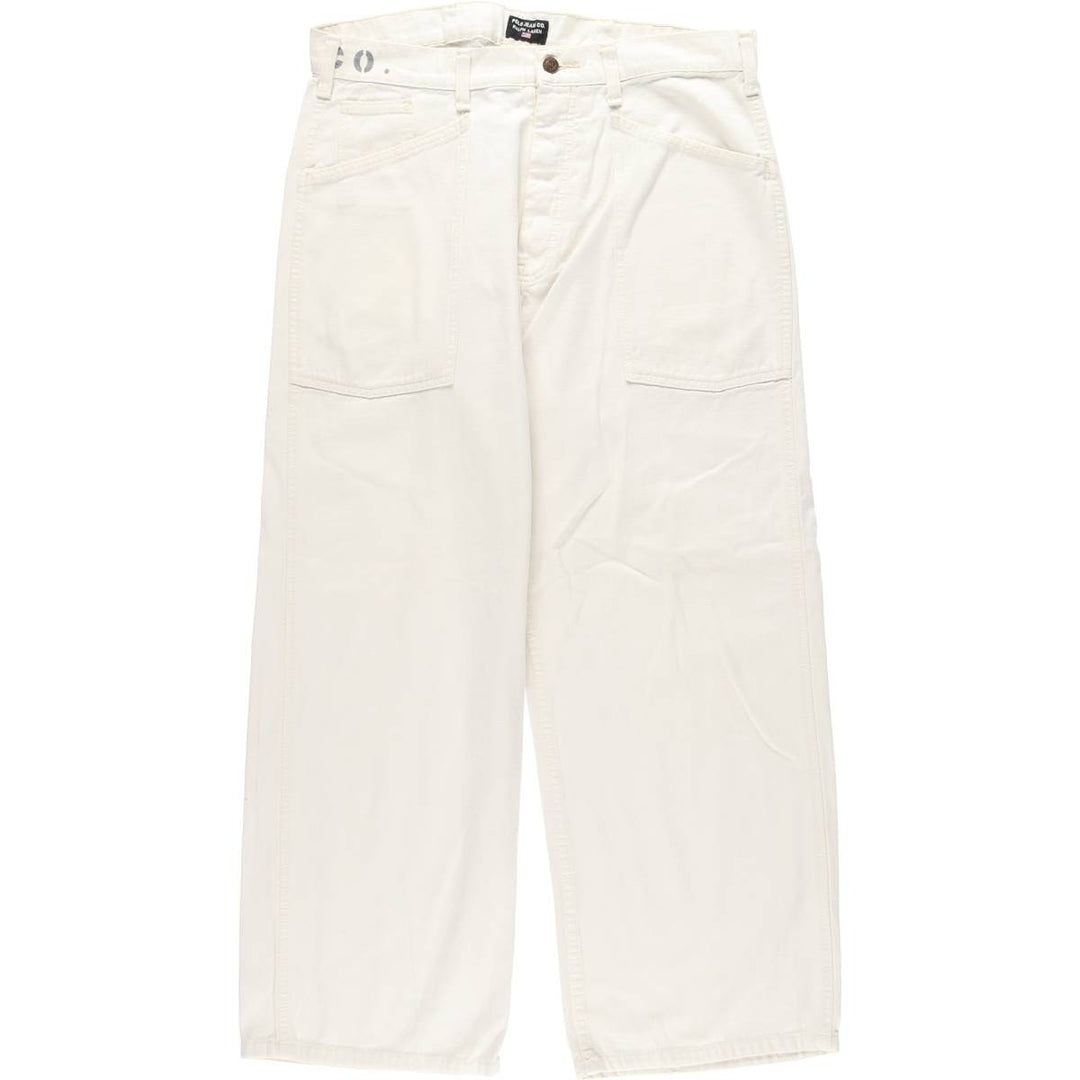 2000'S Ralph Lauren POLO JEANS COMPANY military pants, men's size W35 (approx.) cotton pale white type Vintage Second Hand